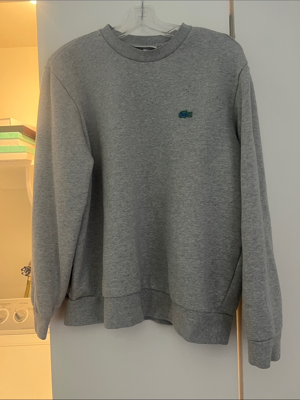 Lacoste Speckled Grey Crewneck